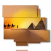 tableaux egypte ancienne au coucher du soleil - version: 6 pannelli 113x99cm
