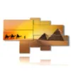 cuadros del antiguo egipto al atardecer - version: 7 pannelli 184x102cm