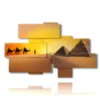 ancient egypt paintings at sunset - version: 8 pannelli 184x113cm