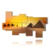 tableaux egypte ancienne au coucher du soleil - version: 9 pannelli 195x115cm