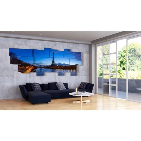 Decoración mural de París de noche