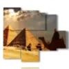 tableau historique egypte au coucher du soleil - version: 5 pannelli 104x90cm