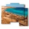 quadro con egitto foto del mare - version: 5 pannelli 89x77cm