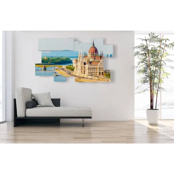 decorazioni con foto del parlamento di Budapest