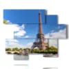 tableaux sur paris regardant la tour eiffel - version: 6 pannelli 127x102cm