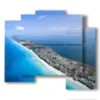 quadro con foto cuba isola - version: 5 pannelli 89x77cm