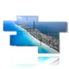painting with photos cuba island - version: 7 pannelli 175x105cm