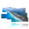 painting with photos cuba island - version: 9 pannelli 180x103cm