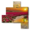 photos of cuba in a painting at sunset - version: 4 pannelli 103x107cm