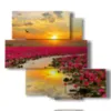 photos of cuba in a painting at sunset - version: 5 pannelli 104x92cm