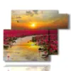 photos de cuba dans un tableau au coucher du soleil - version: 6 pannelli 122x96cm