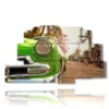 quadro di stampe di cuba con auto tipica verde - version: 9 pannelli 173x103cm
