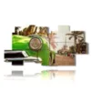 tableau d estampes cubaines avec une voiture verte typique - version: 11 pannelli 214x107cm