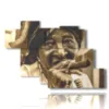 cuban photo painting with cigar - version: 7 pannelli 150x102cm