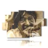 cuban photo painting with cigar - version: 9 pannelli 171x108cm