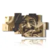 cuban photo painting with cigar - version: 8 pannelli 184x97cm