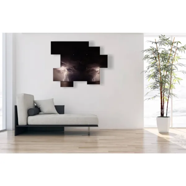 immagini di fulmini sul mare stampe design moderne foto  3d Duudaart
