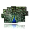 wonderful peacock tail painting - version: 9 pannelli 171x108cm