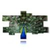 quadro pavone coda meravigliosa - version: 15 pannelli 236x146cm