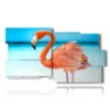 beach bird paintings - version: 10 pannelli 183x100cm