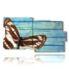 painting with brown and white butterfly wings - version: 10 pannelli 183x100cm