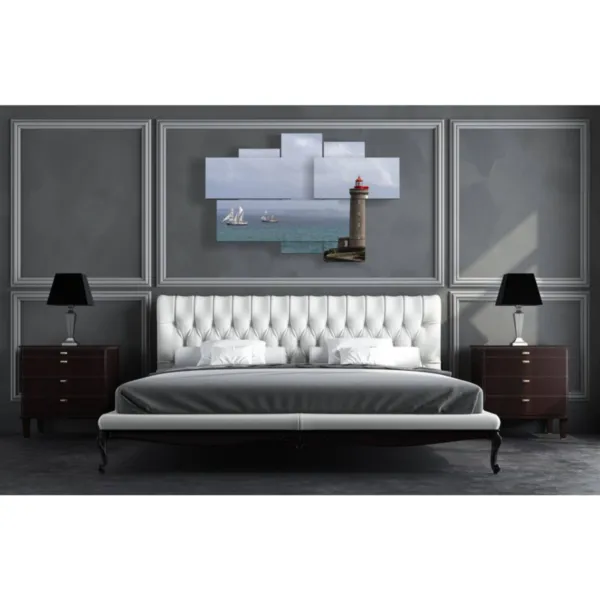 Lettern: ''Plakat Meer und Leuchtturm''