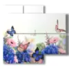 paintings of flowers with wonderful butterflies - version: 4 pannelli 91x85cm