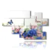paintings of flowers with wonderful butterflies - version: 8 pannelli 178x111cm