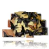 paintings with black and yellow butterflies - version: 9 pannelli 173x103cm