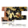 paintings with black and yellow butterflies - version: 9 pannelli 177x101cm