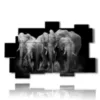 painting with elephants in herd - version: 11 pannelli 182x115cm