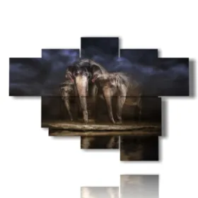 peintures d''éléphants