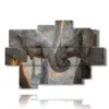 tableau d elephants peints amoureux - version: 9 pannelli 164x114cm