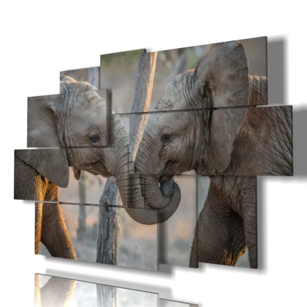 impressions d''éléphants peints