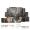 tableau d elephants peints amoureux - version: 9 pannelli 173x103cm