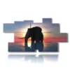 tableaux elephant au coucher du soleil resume - version: 10 pannelli 200x106cm