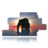 paintings elephant at sunset abstract - version: 12 pannelli 220x119cm
