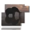 quadro con foto elefante all orizzonte - version: 6 pannelli 122x96cm