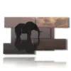 bild mit fotoelefant am horizont - version: 9 pannelli 177x101cm