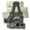 cuadros tour eiffel en blanco y negro - version: 11 pannelli 137x151cm