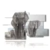 tableaux d elephants en troupeau dans la savane - version: 12 pannelli 190x119cm