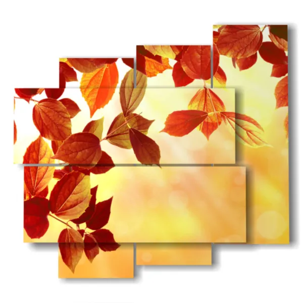 autumn leaves image painting with autumn leaves leaf print