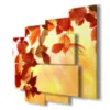 Cuadro con imagen de hojas de otoño.