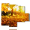 peinture photo automne - version: 5 pannelli 104x90cm