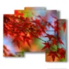 painting with autumn forest image - version: 5 pannelli 89x77cm