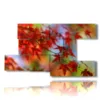 painting with autumn forest image - version: 8 pannelli 173x100cm