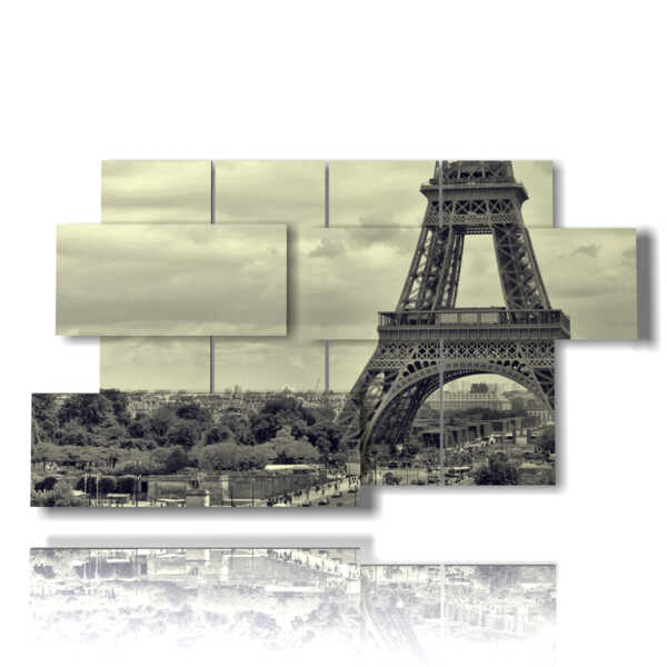 quadri tour Eiffel in bianco e nero