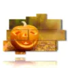 painting with autumn photos with pumpkins - version: 10 pannelli 173x114cm