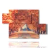 bonjour automne image tableau - version: 5 pannelli 128x85cm