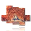 good morning autumn image painting - version: 6 pannelli 135x96cm